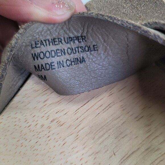 LOFT Criss Cross Leather & Suede Clog Sandals - Picture 8 of 16